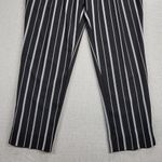 Nine.Eight Womens Pant Size 6 Black White Striped Belted Cropped Career Business Photo 6
