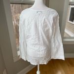 Country Store White Embroidered Cotton Long Sleeve V Neck Tunic Top Sz Medium Photo 2