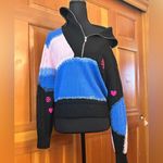 NWT, Lavishly Paris Women’s Quarter Zip Sweater. Size Small Black Photo 1