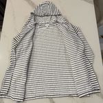 J. Jill Mariner Striped Hooded Jacket Women’s Small Blue/White Cotton Nautical White Photo 4