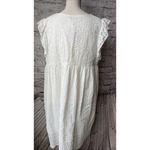 Miss Sparkling White Eyelet Dress Pullover Beach Boho Surplice V Neck Womens XL‎ Photo 3