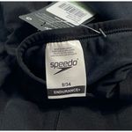 Speedo Solid Flyback Training Swimsuit Black Size 8 New With Tags Photo 5