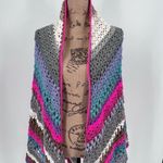 Handmade Womens Crochet Afghan Wrap Shawl Multi-Color One Size GrandmaCore Photo 6