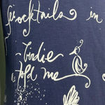 Lilly Pulitzer Navy Blue Pink Ruffle My Feather Script Print Dress Size Small Photo 8