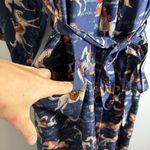 Enamels 100% Silk Robe Kimono Vintage Equestrian Horse Print One Size Blue Size undefined Photo 4