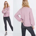 Madewell Payton Pullover Sweater in Coziest Yarn Heather Lilac L Photo 7