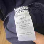 Temperley London Top‎ Navy Long Sleeve Size Large 100% Cotton Women's Satin Trim Blue Photo 6