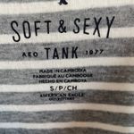 American Eagle  Gray & White Soft & Sexy Tank Top Photo 3
