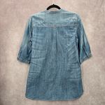 Gap Blue Demin Jeans Cotton Western Shirt Short Sleeve Top Small Photo 1