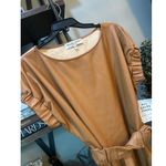 INCLAN STUDIO Millie Faux Leather Mini Dress TAN BROWN Butterscotch Womens Size Size XS Photo 3