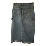 Vibrant MIU Size L Cargo Denim Midi Skirt Blue Y2K Country Coastal Cowgirl NWT Size L Photo 4