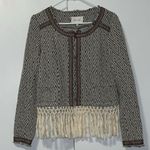 Miss Me Fringe Jacket Blazer Woven Boho Bohemian Women’s M Medium Photo 3