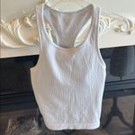 Lululemon Ebb to Street Cropped Racerback Tank Top Light Gray Photo 2