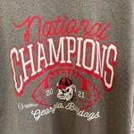 Champion Women’s Georgia Bulldogs National Champions 2021 Brown/gray v-neck t-shirt Large Photo 2