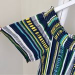 Loft Beach Mixed Stripe Off The Shoulder Romper SZ Large Photo 2