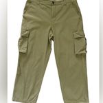 Madewell Women’s Garment-Dyed Low-Slung Straight Cargo Pants Size 32 Olive Green Photo 4