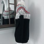 J.Jill Festival Cottage Fair Isle Sweater Black Mul Pullover, Size XS New w/Tag Photo 4