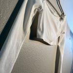 SheIn Cream Crop Top Blouse Long Sleeves SZ 10 Summer Casual Tee T Shirt Lace Photo 3