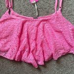 NWT Pink lace cropped tank top size medium Photo 1