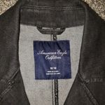 American Eagle Black Denim Moto Jean's Jacket M Photo 3
