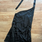 Pretty Little Thing Elegant Black One-Shoulder Mini Satin Dress Photo 0