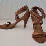 Isola  DAMAR BROWN HEELED SANDAL WRAP AROUND STRAPS WITH GROMMET DETAIL SIZE 9 Photo 5