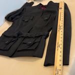 Anne Klein  Women’s Charcoal Belted Utility Jacket Size 4 High Neck Snaps Front Photo 11