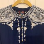 Johnny Was  Workshop Navy Embroidered Small Tunic.                         2868-R Photo 5