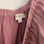 Umgee  Mauve Pink Off-Shoulder Ruffle Mini Dress – Burnout Tee Style size small Photo 6