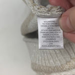 Christopher & Banks  size small Christmas sweater cute stripe tan white granny Photo 8