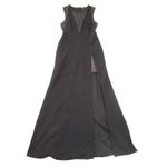 BCBGMAXAZRIA NWT BCBG MaxAzria Valentine in Black High Slit Crepe Evening Gown Dress 8 Photo 2