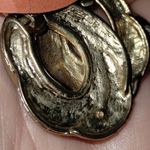 Vintage Drop Cream & Peach Gold Tone Oval Shaped Stud Back Pierced Earrings Photo 1