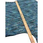 Dress Barn XL Vintage Knit Blouse Blue Green Striped Short Sleeve Boho Casual Photo 3