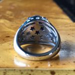 Natural Star Ruby Moissanite Sterling Silver Ring Purple Size 6 Photo 3