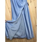 Lulus NWT  Red Carpet Romance Light Blue Satin Square Neck Maxi Dress Size 1X Photo 8