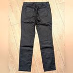 INC Jeans Womens 6 Curvy Fit Skinny Leg Black Coated Denim Pants Sexy Photo 5