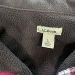 LL Bean Pink Plaid Fleece Lined‎ Flannel Shirt Jacket Shacket Size LARGE Photo 8