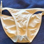 Vix Paula Hermanny Vix White string bikini bottom with Beaded Ties and ruching Photo 4
