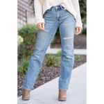 Judy Blue Roughin It Mid Rise Distressed Dad Jeans Denim Size 3/26 Photo 2