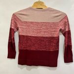 Market & Spruce  Womens‎ Red Striped Long Sleeve Sweater Size L Photo 3