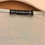 Brandy Melville Tie Dye Wrap Long Sleeve Crop Top Blue White One Size Photo 2