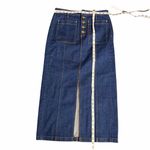 Loft NEW Button Front Denim Maxi Skirt Size 2 Photo 2