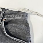 AGOLDE Sz 24 90s Pinch High Waisted Frayed Hem Denim Bermuda Long Shorts Black Photo 7