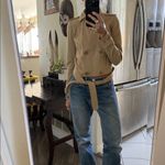 Super cute cropped trench coat rustic raw edge Tan Size undefined Photo 7