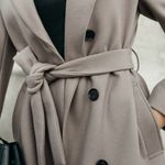 Filippa K Eden Wool Blend Belted Coat Taupe Sz S 36 EU Gray Photo 5