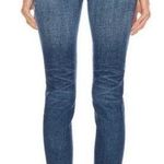 Moussy Vintage Glendele Distressed Tapered Raw Hem Ankle Skinny Denim Jeans 25 Blue Photo 1