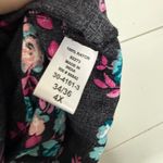 Woman Within  Women’s 4X Black Floral Tunic Longsleeve Blouse Top Plus Size Photo 2