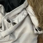 Victoria's Secret Vintage Victoria’s Secret Sport silver metallic quilted puffer vest hooded sz M Photo 5