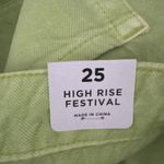 PacSun Shorts Womens 0 25 Neon Green Vintage High Rise Festival Cut Off Denim Photo 8
