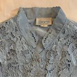 Vintage Womens Peony Light Blue Blouse Size 42 Large Photo 7